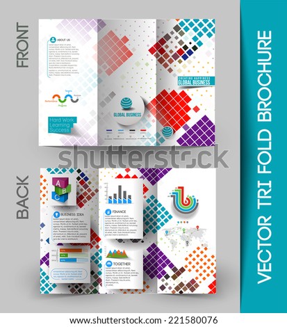 Tri-fold Brochure Design Element Vector Illustartion Tri-fold Brochure Design Element Vector Illustartion