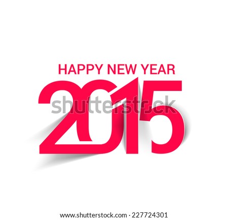 Happy new year 2015 Text Design Happy new year 2015 Text Design