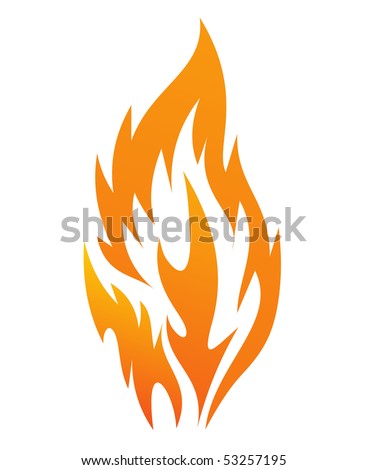 Fire Icon On A White Background, Vector Illustration - 53257195