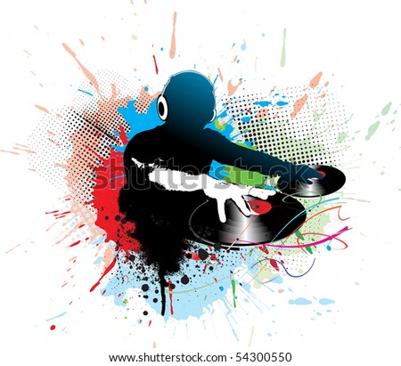 مهرجان الريااااده Stock-vector-abstract-vector-illustration-of-an-dj-man-playing-tunes-with-music-note-background-54300550