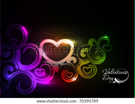 heart designs for valentines day. stock vector : Abstract valentines day colorful swirl heart design element