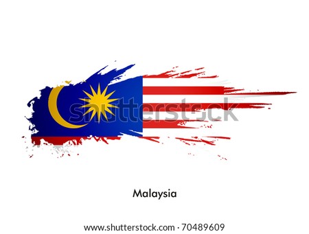 Logo Design Malaysia on Stock Vector   Malaysia Flag With Grunge Design  Vector Illustration
