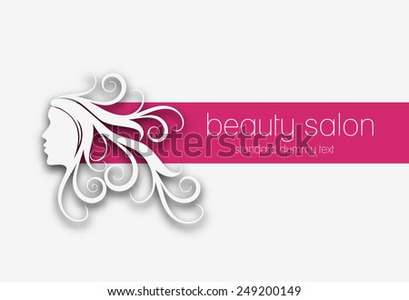 Symbol of beauty salon banner, isolated vector design