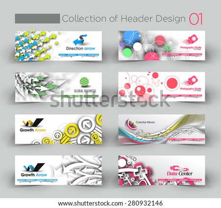 Modern Horizontal Banner & Header Template Modern Horizontal Banner & Header Template