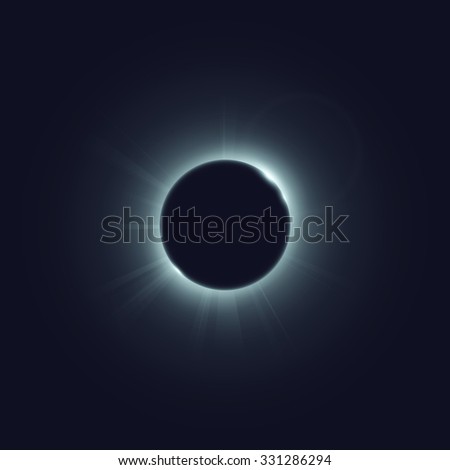 Eclipse of the sun. Vector illustration, eps 10.