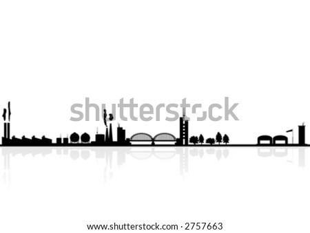 new york skyline silhouette. stock vector : Silhouette
