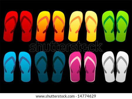 beach sandals. stock vector : Beach sandals