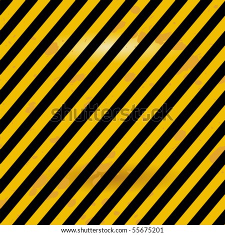 stock vector Grunge black and yellow Industrial warning surface