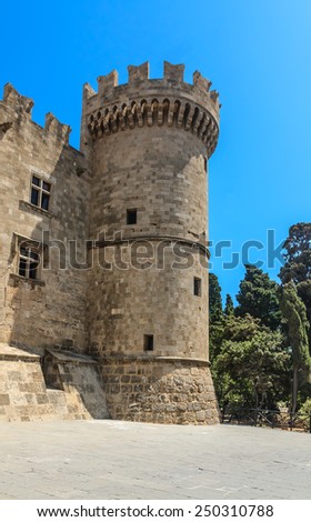 Tower Palace of the Grand Masters. Old Town. Rhodes Island. Greece
