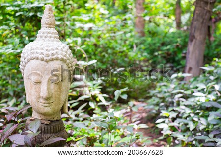 buddha in thailand stucco nature
