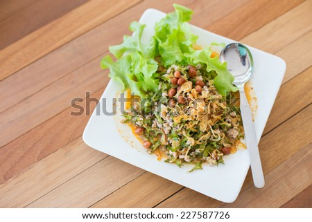 Wing Bean Shrimp Salad,Thai spicy food