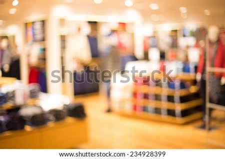 wear shop store blur background with bokeh.