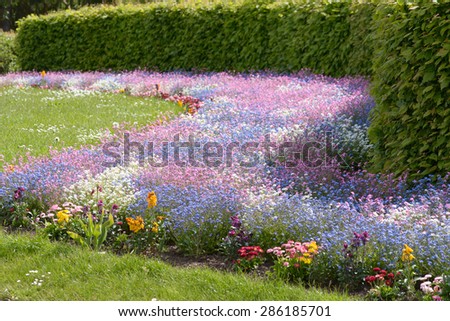 Cemetery flower beds