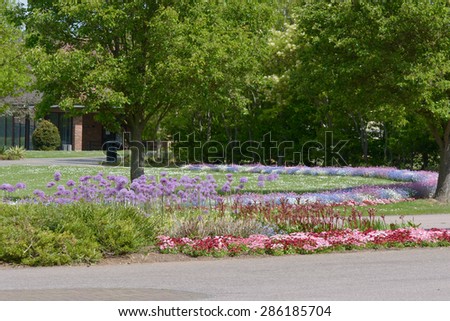 Cemetery flower beds