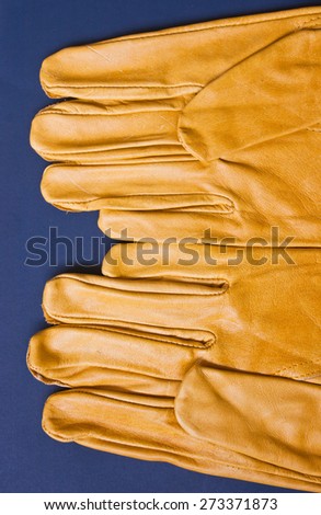 Leather gloves protect hands
