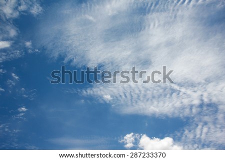 sky with clouds in sunshine day with peace feeling