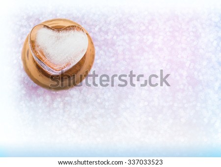 Sweet gentle soft colour in pink and blue tone background with heart patterned ice for romantic  design decoration in love and valentine  theme
