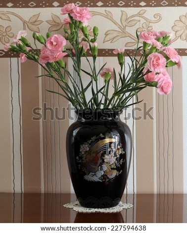 carnation flowers  in vase