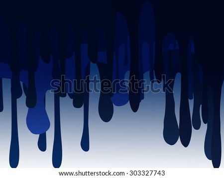Abstract blue paint streams
