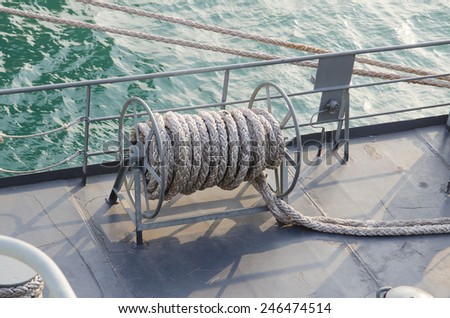 The role of rope in ship over the sea