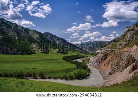the Valley of the river and the turn