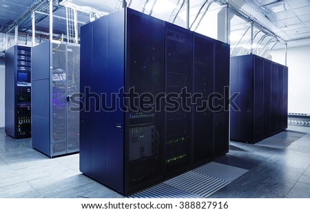 ranks modern supercomputers in the server room of datacenter