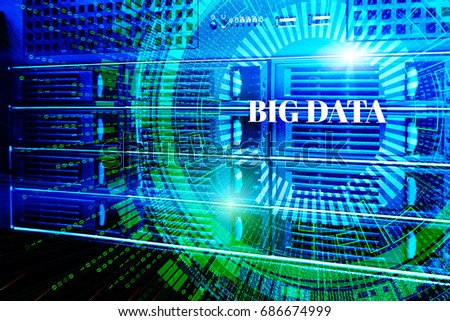 Modern web network and internet telecommunication technology, big data storage cloud computing computer service business concept