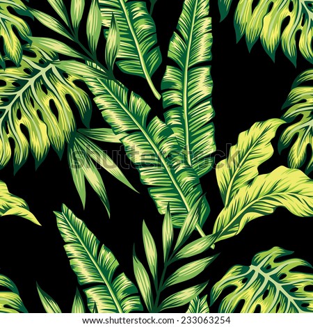 tropical plants seamless background tropical plants seamless background