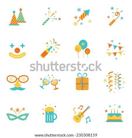 Icons Set Party Objects Icons Set Party Objects