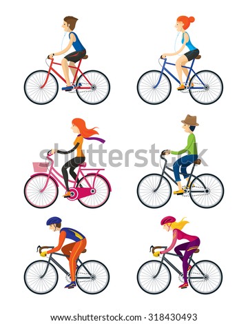 Bicycle Riders, Man, Woman, People, Lifestyle, Cycling, Riding, Relax, Sport