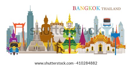 Bangkok, Thailand and Landmarks, Travel Attraction, Urban Scene