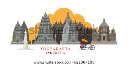 Yogyakarta, Indonesia Architecture Landmarks Skyline, Cityscape, Travel and Tourist Attraction