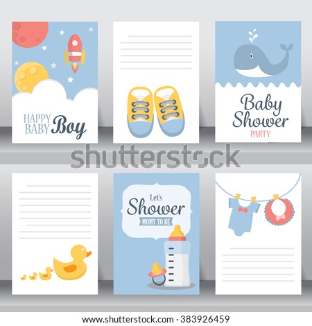 happy birthday, holiday, christmas greeting and invitation card.  there are balloons, gift boxes, cup cake. layout template in A4 size. vector illustration