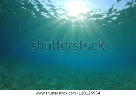 Underwater Background of Sun, Sea and Sand