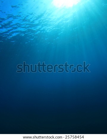 Blue Water Background in the Open Ocean