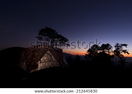 Camping site, National park,Thailand.