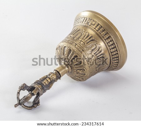 old gold metal  bell