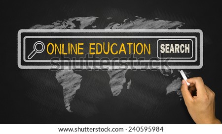 search for on line education on blackboard