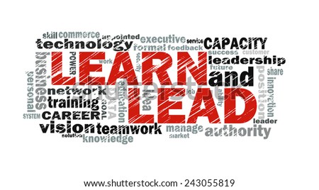 learn and lead word cloud with related tags