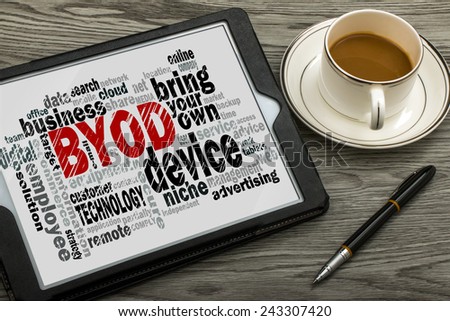 bring your own device word cloud with related tags