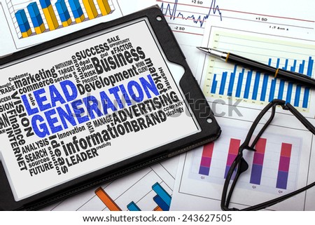 lead generation word cloud with related tags