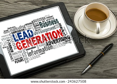lead generation word cloud with related tags