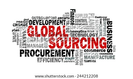 global sourcing word cloud with related tags