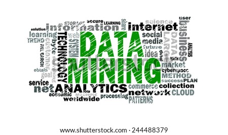 data mining word cloud with related tags