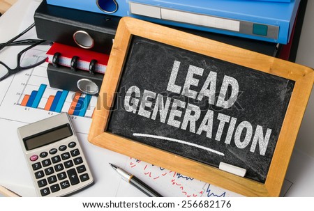 lead generation concept on blackboard