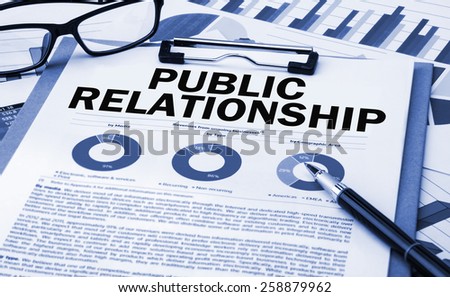 public relationship analysis concept on clipboard