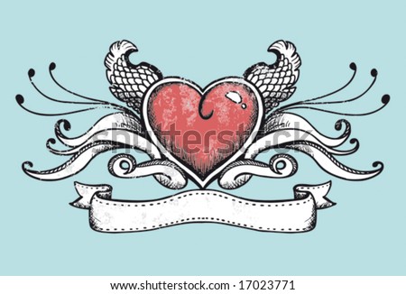 stock vector : Tattoo heart