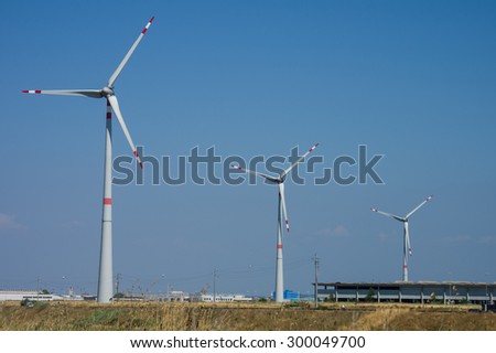 Industrial wind turbine in Tuscany.