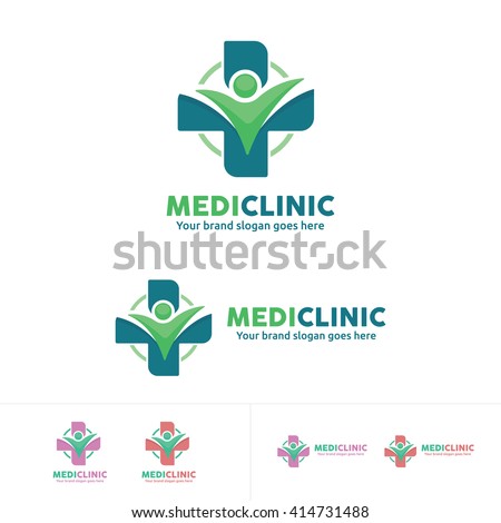 people Health Care Logo, Medical clinic Emblem