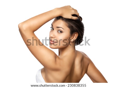 Beautiful brunette girl isolated on a over white background Beautiful brunette girl isolated on a over white background